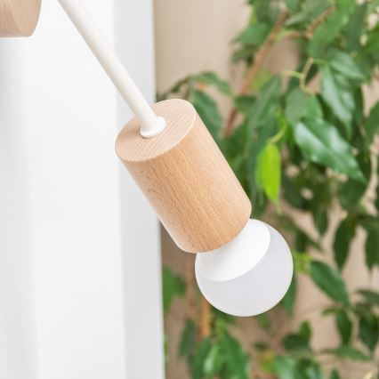 Vägglampa OXFORD 1xE27/15W/230V furu/krämfärgad