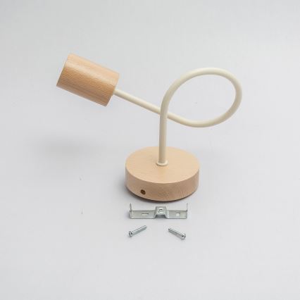 Vägglampa OXFORD 1xE27/15W/230V furu/krämfärgad