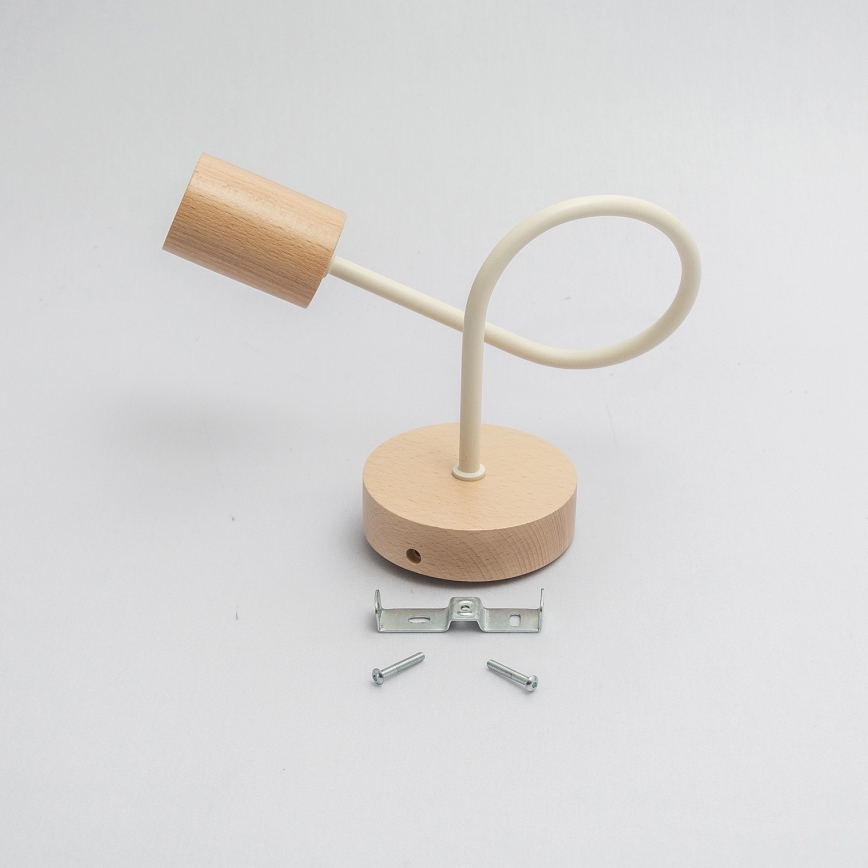 Vägglampa OXFORD 1xE27/15W/230V furu/krämfärgad