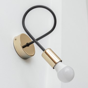 Vägglampa OXFORD 1xE27/15W/230V guld/svart