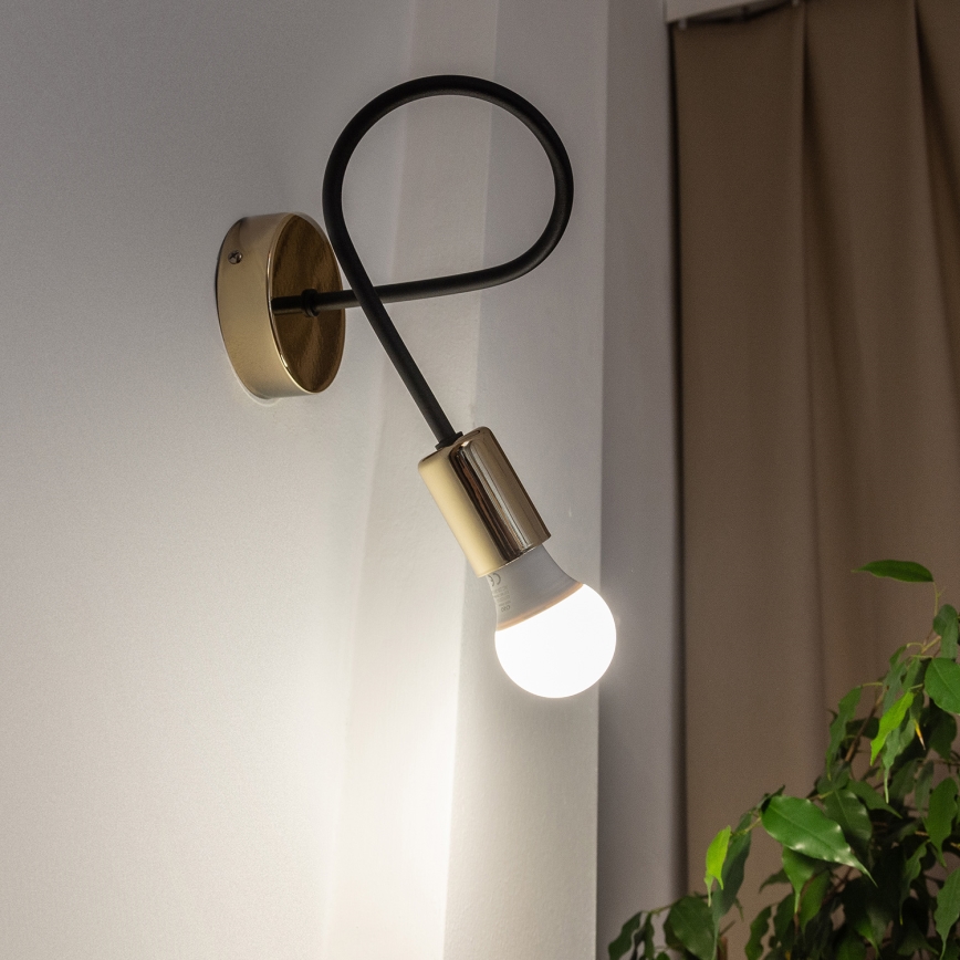 Vägglampa OXFORD 1xE27/15W/230V guld/svart
