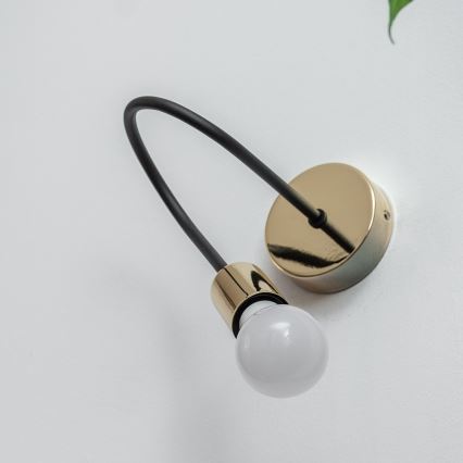 Vägglampa OXFORD 1xE27/15W/230V guld/svart