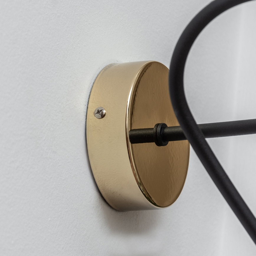 Vägglampa OXFORD 1xE27/15W/230V guld/svart