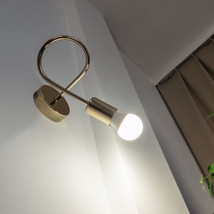 Vägglampa OXFORD 1xE27/15W/230V guldfärgad