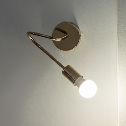 Vägglampa OXFORD 1xE27/15W/230V guldfärgad