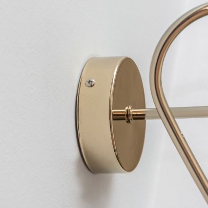 Vägglampa OXFORD 1xE27/15W/230V guldfärgad