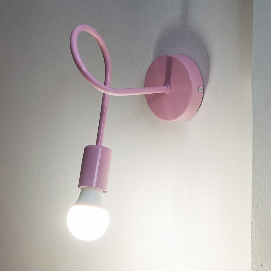 Vägglampa OXFORD 1xE27/15W/230V rosa