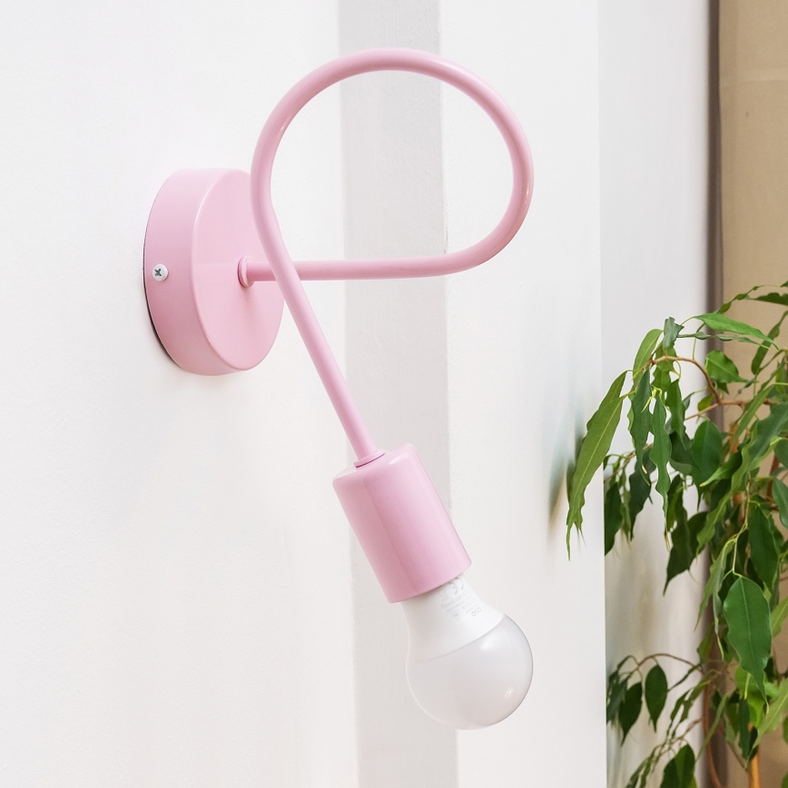 Vägglampa OXFORD 1xE27/15W/230V rosa
