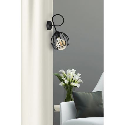 Vägglampa  OXFORD 1xE27/15W/230V svart 