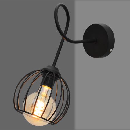 Vägglampa  OXFORD 1xE27/15W/230V svart 