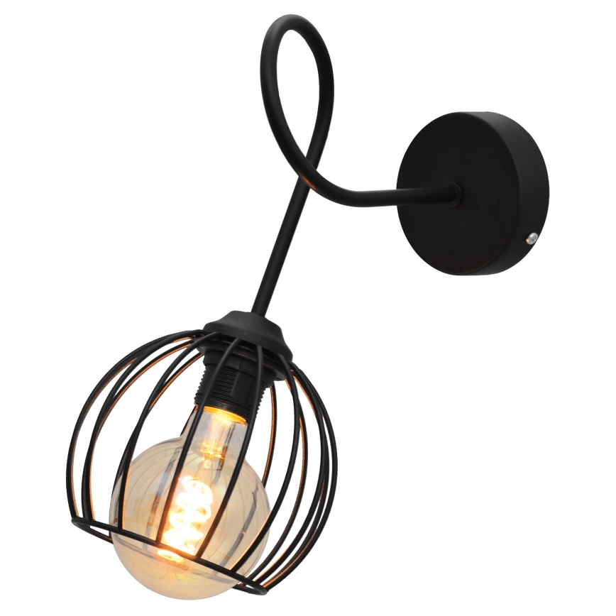 Vägglampa  OXFORD 1xE27/15W/230V svart 
