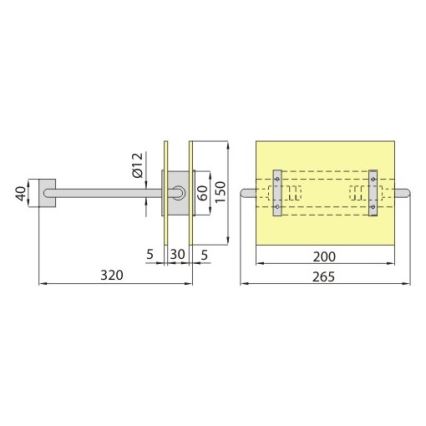 Vägglampa  PALIA R7s/100W/230V
