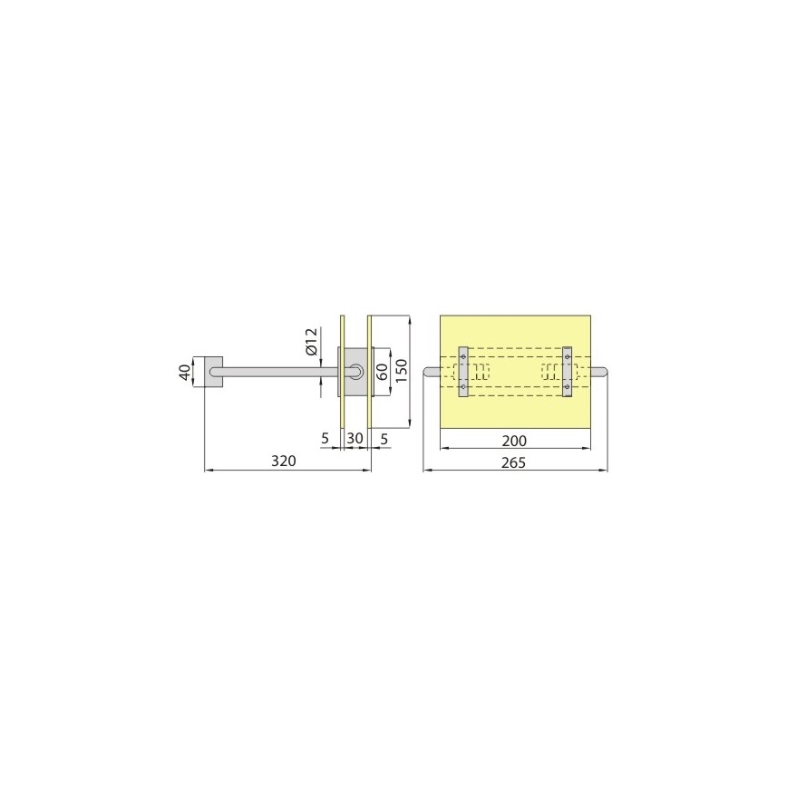 Vägglampa  PALIA R7s/100W/230V