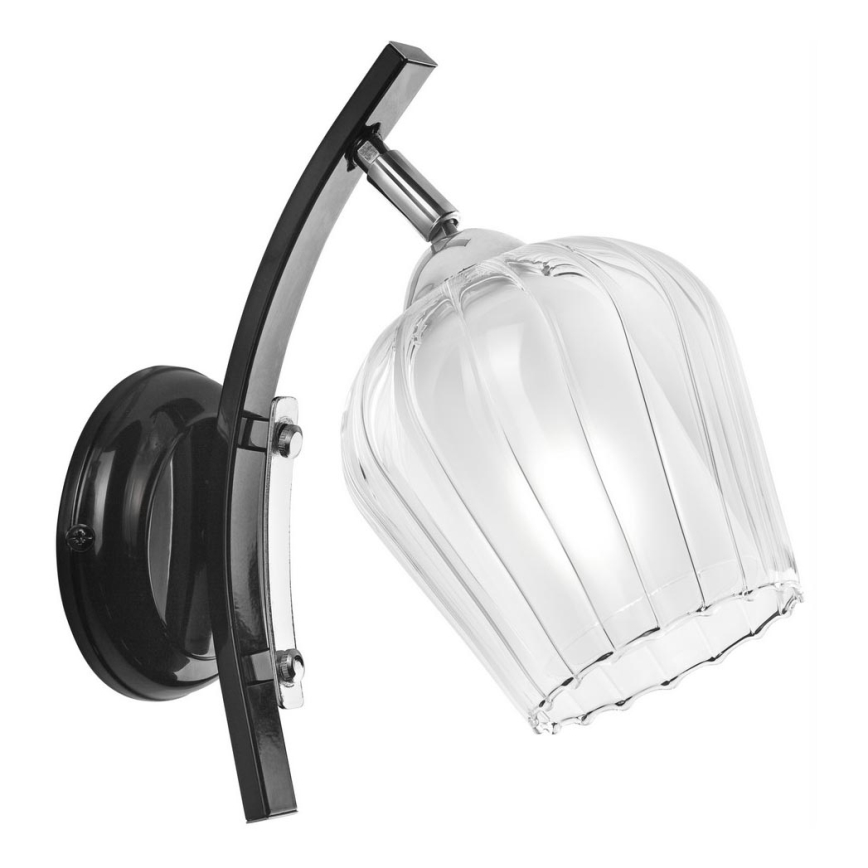 Vägglampa PAULA 1xE27/60W/230V svart