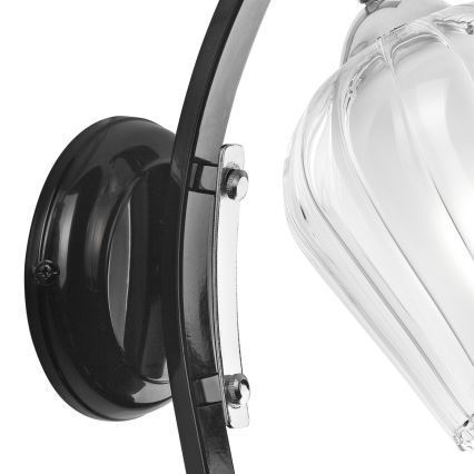 Vägglampa PAULA 1xE27/60W/230V svart