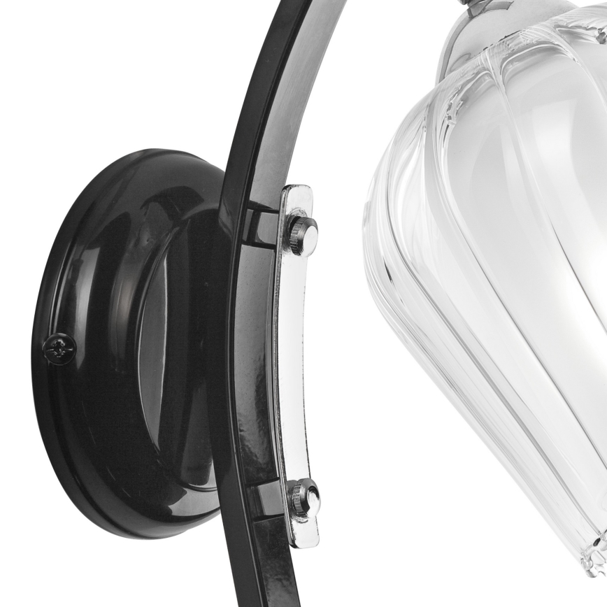 Vägglampa PAULA 1xE27/60W/230V svart
