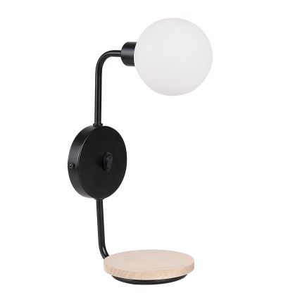 Vägglampa PONIO 1xG9/25W/230V svart/bok