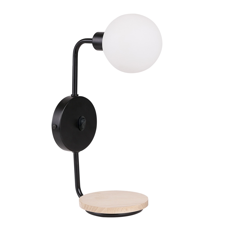 Vägglampa PONIO 1xG9/25W/230V svart/bok