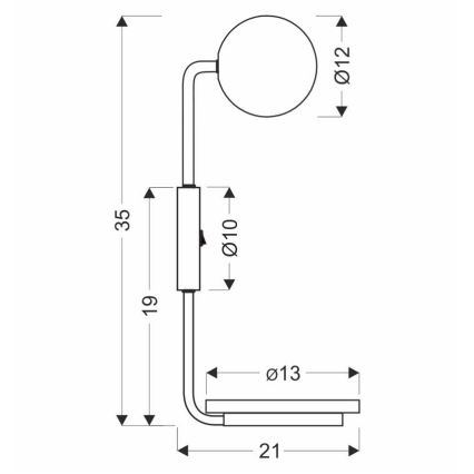 Vägglampa PONIO 1xG9/25W/230V svart/bok