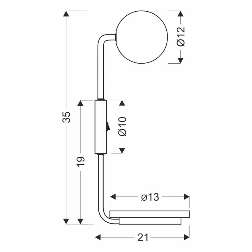 Vägglampa PONIO 1xG9/25W/230V svart/bok