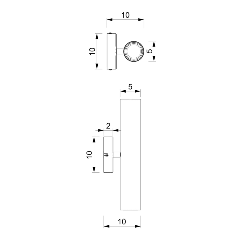 Vägglampa RAITO 2xGU10/8W/230V mässing