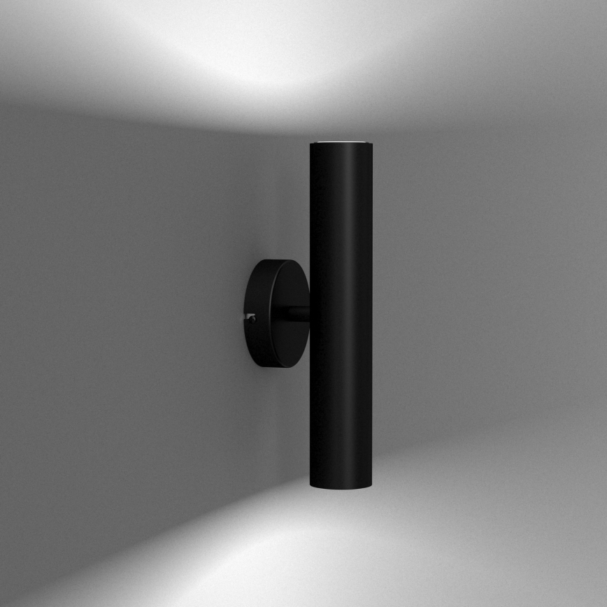 Vägglampa RAITO 2xGU10/8W/230V svart