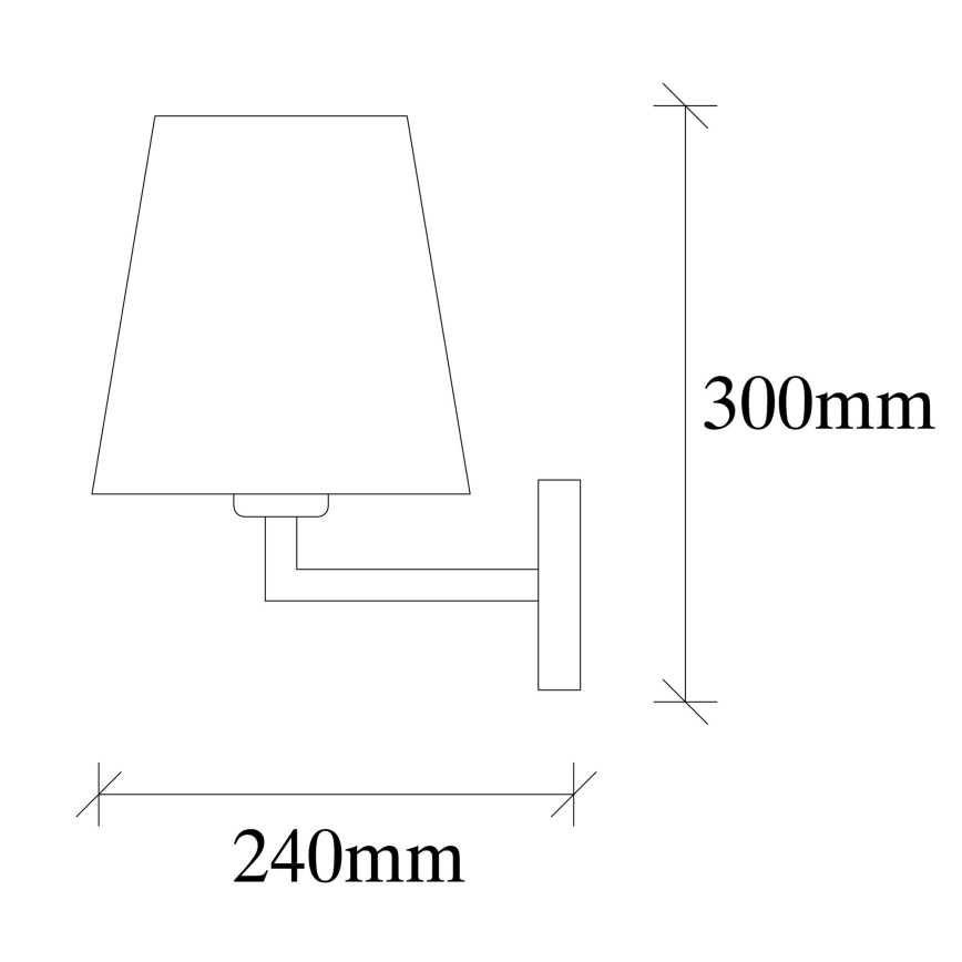 Vägglampa  PROFIL 1xE27/60W/230V