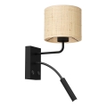 Vägglampa RATTAN 1xE27/60W+1xG9/8W/230V rotting