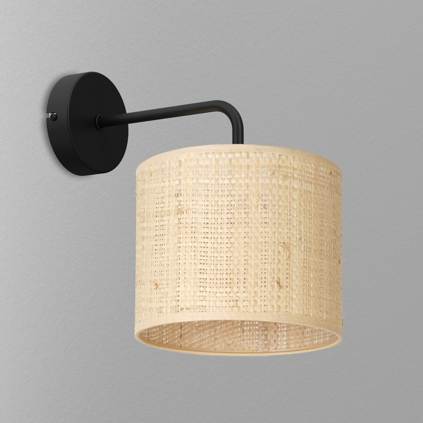 Vägglampa RATTAN 1xE27/60W/230V rotting