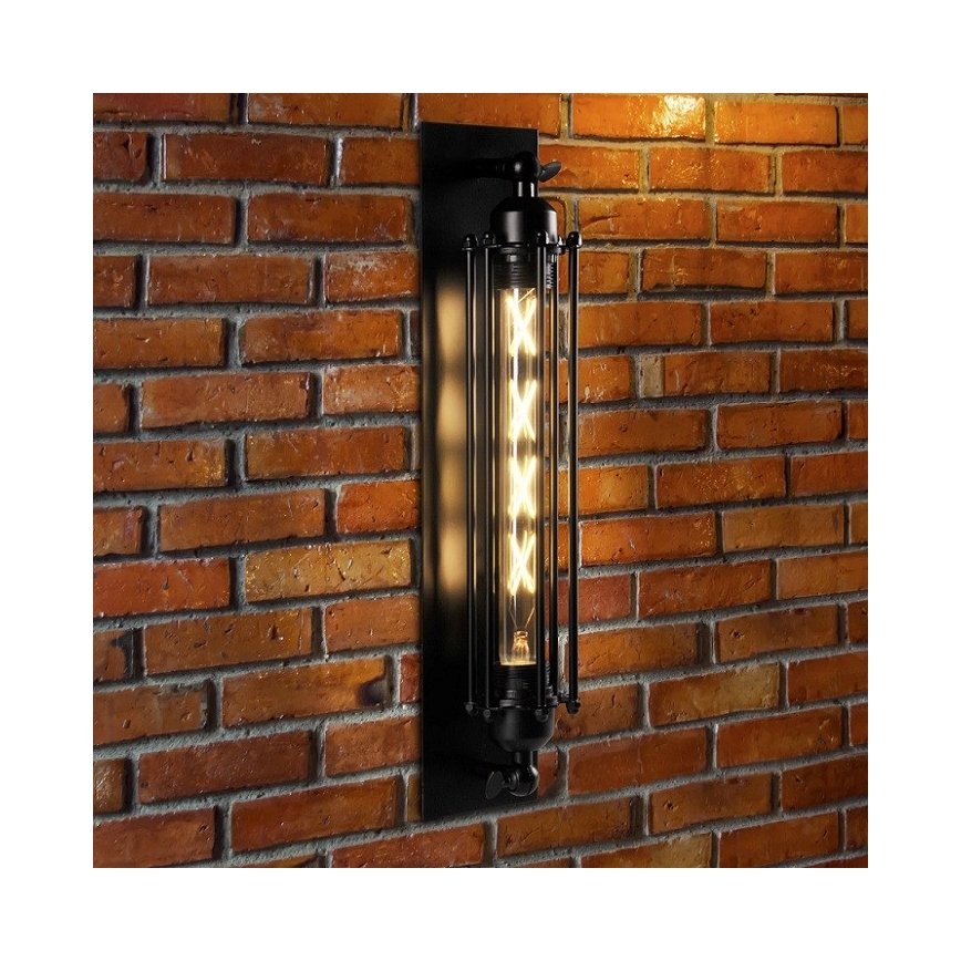 Vägglampa RETRO 1xE27/20W/230V svart