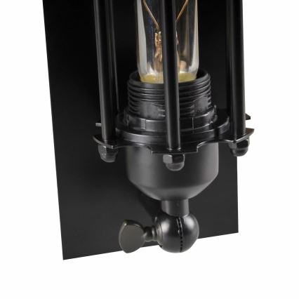 Vägglampa RETRO 1xE27/20W/230V svart
