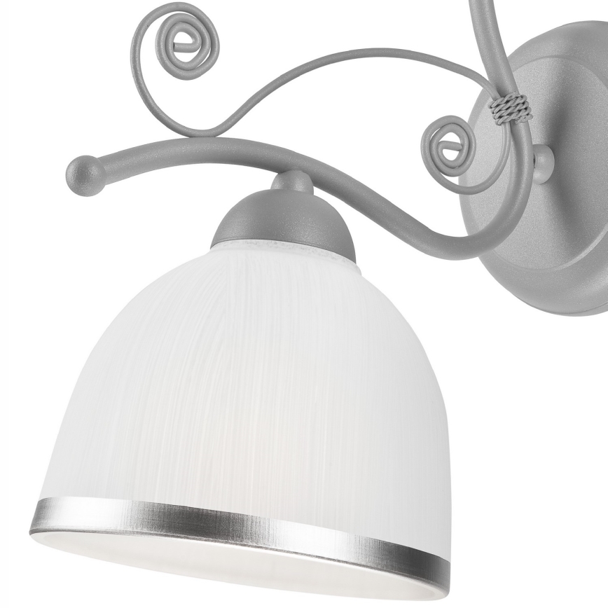 Vägglampa RETRO II 1xE27/60W/230V silver