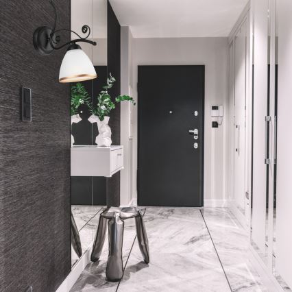 Vägglampa RETRO II 1xE27/60W/230V svart matt