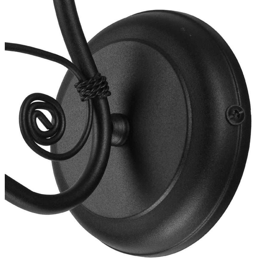 Vägglampa RETRO II 1xE27/60W/230V svart matt