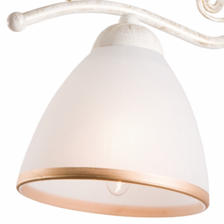 Vägglampa RETRO II 1xE27/60W/230V vit patina