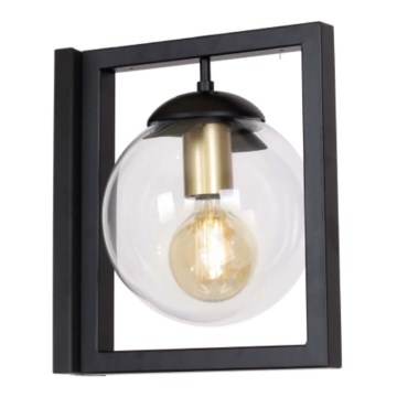 Vägglampa REY 1xE27/7W/230V svart