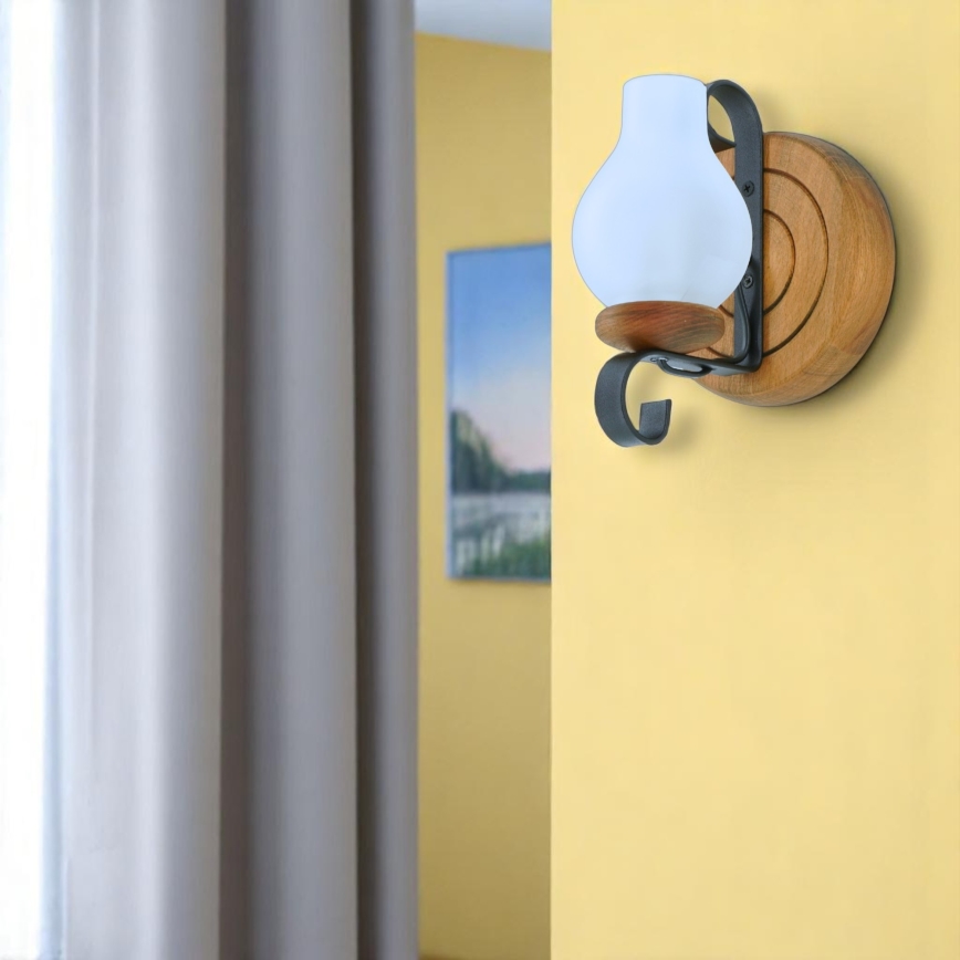 Vägglampa ROATA 1xE14/40W/230V bok