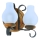Vägglampa ROATA 2xE14/40W/230V bok - FSC certifierade