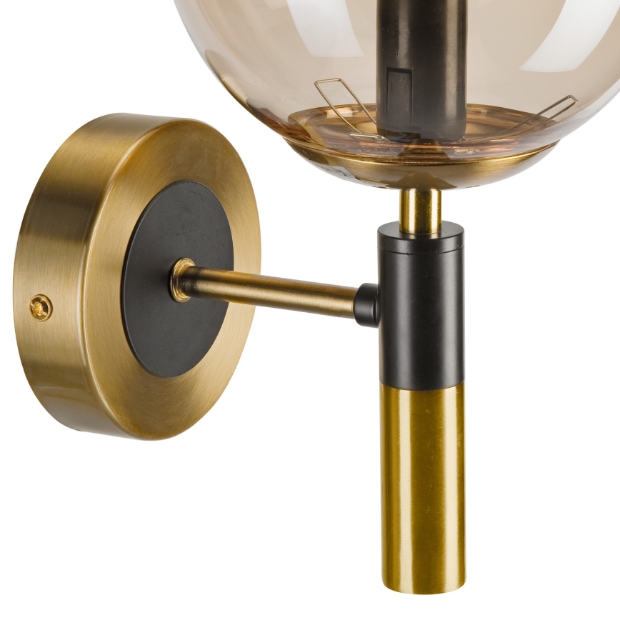 Vägglampa ROLLO 1xE14/5W/230V guld/rökig beige