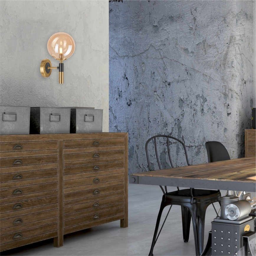 Vägglampa ROLLO 1xG9/5W/230V guld/rökig beige