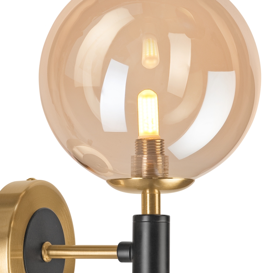 Vägglampa ROLLO 1xG9/5W/230V guld/rökig beige