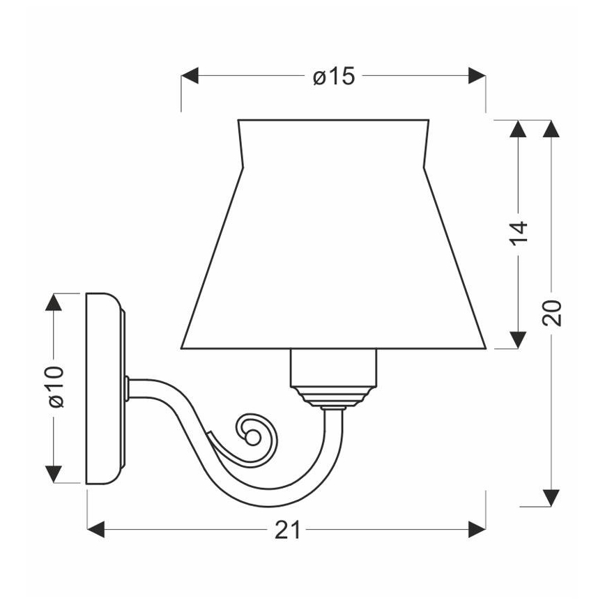 Vägglampa ROSSINI 1xE27/40W/230V