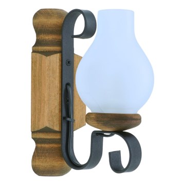 Vägglampa RUSTIC 1xE14/40W/230V bok - FSC certifierade