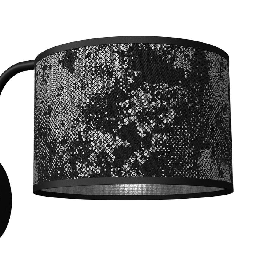 Vägglampa  SATINO 1xE27/60W/230V svart /grå