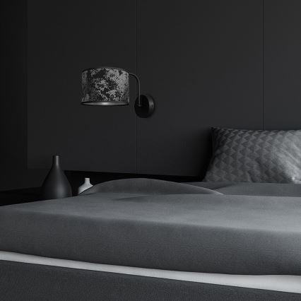 Vägglampa  SATINO 1xE27/60W/230V svart /grå