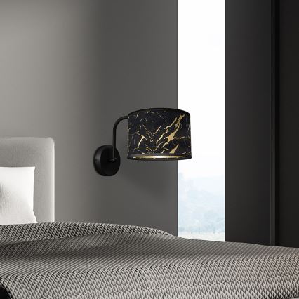 Vägglampa  SENSO 1xE27/60W/230V svart 