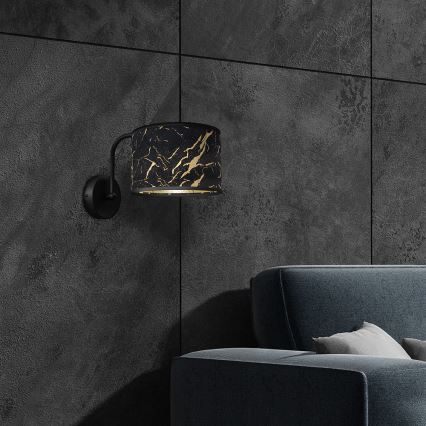 Vägglampa  SENSO 1xE27/60W/230V svart 