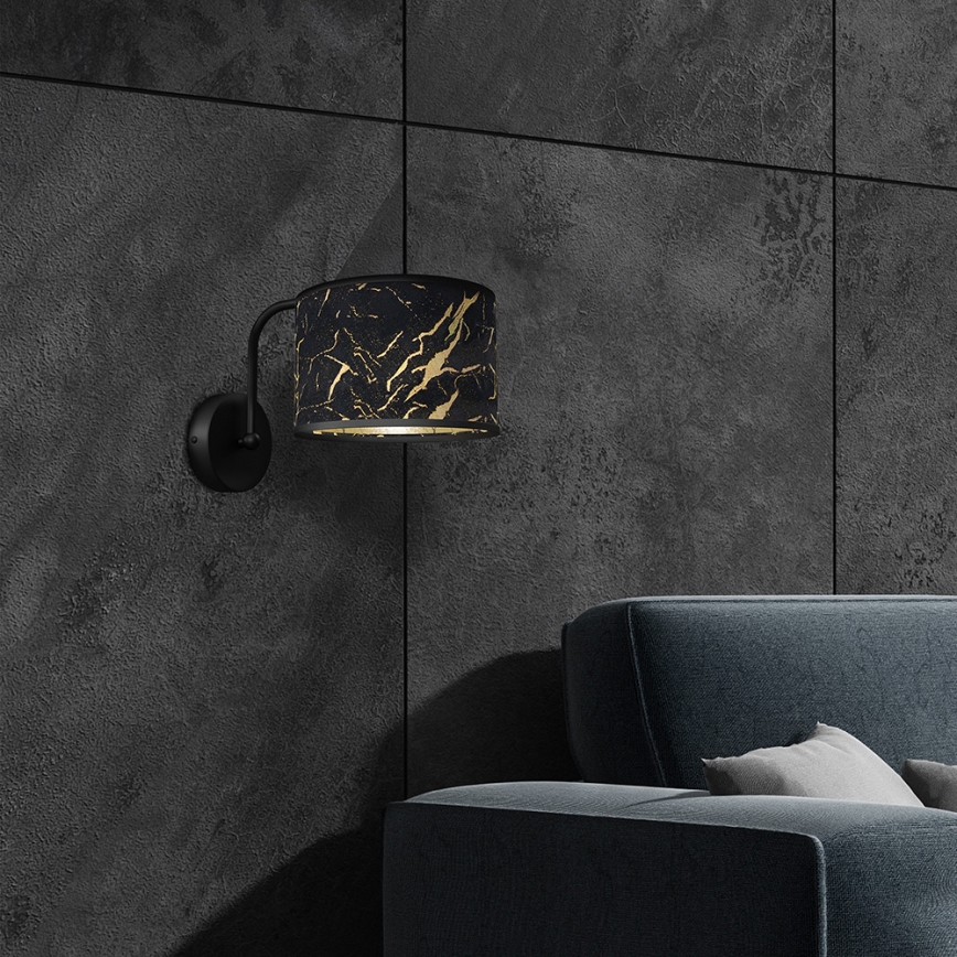 Vägglampa  SENSO 1xE27/60W/230V svart 