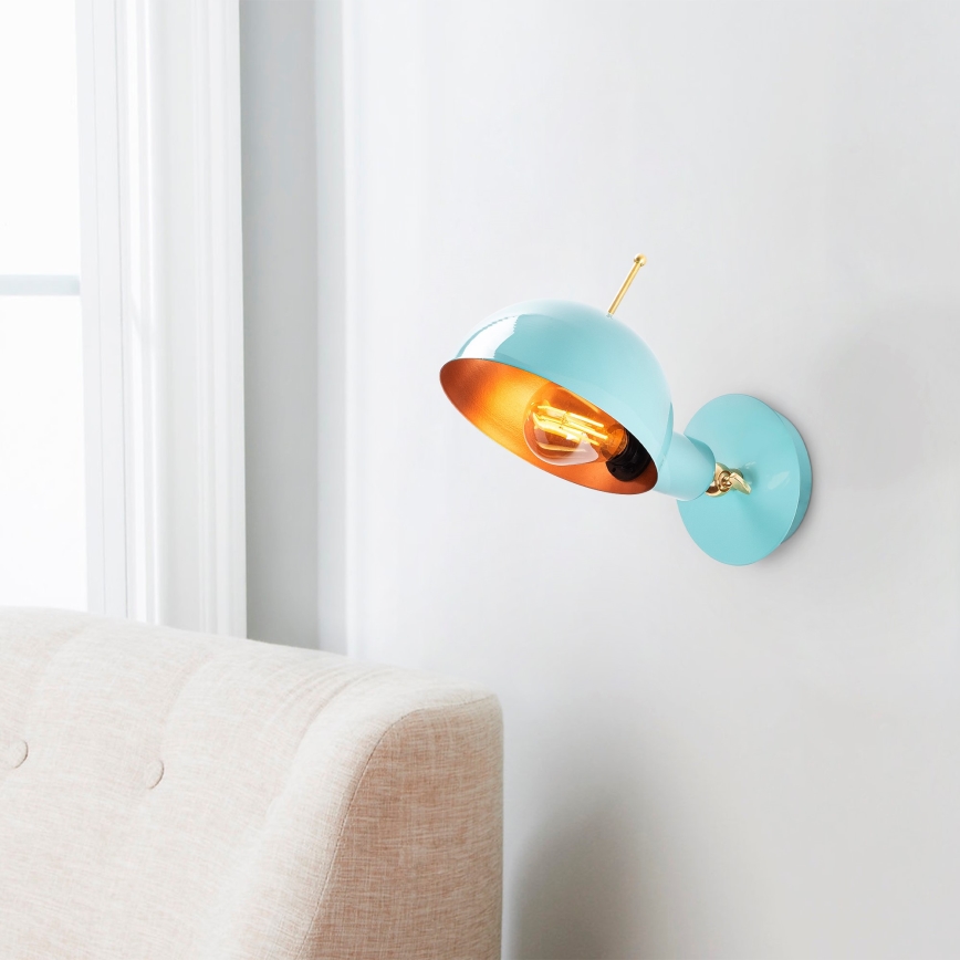 Vägglampa SIVANI 1xE27/40W/230V blå