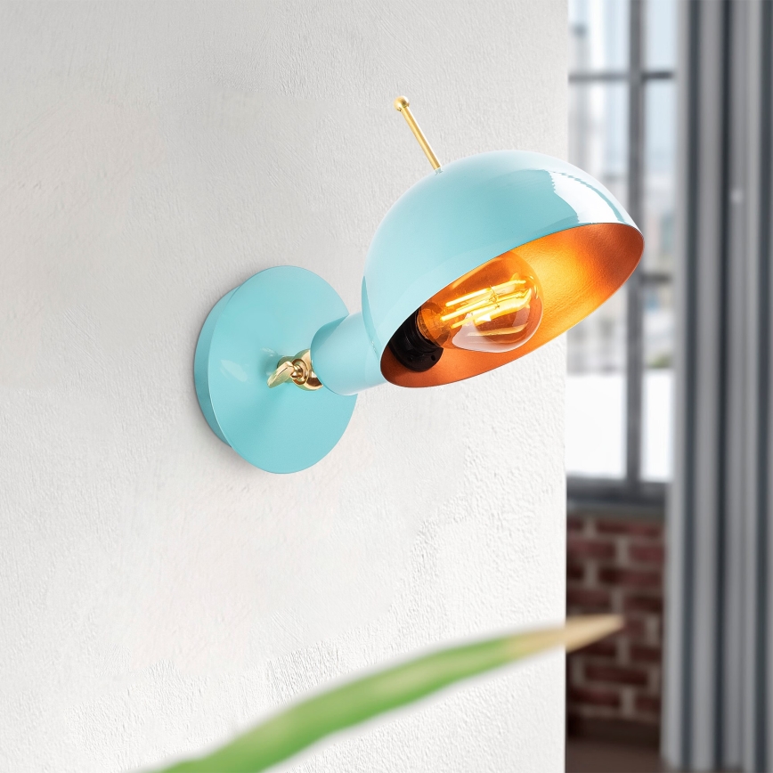 Vägglampa SIVANI 1xE27/40W/230V blå